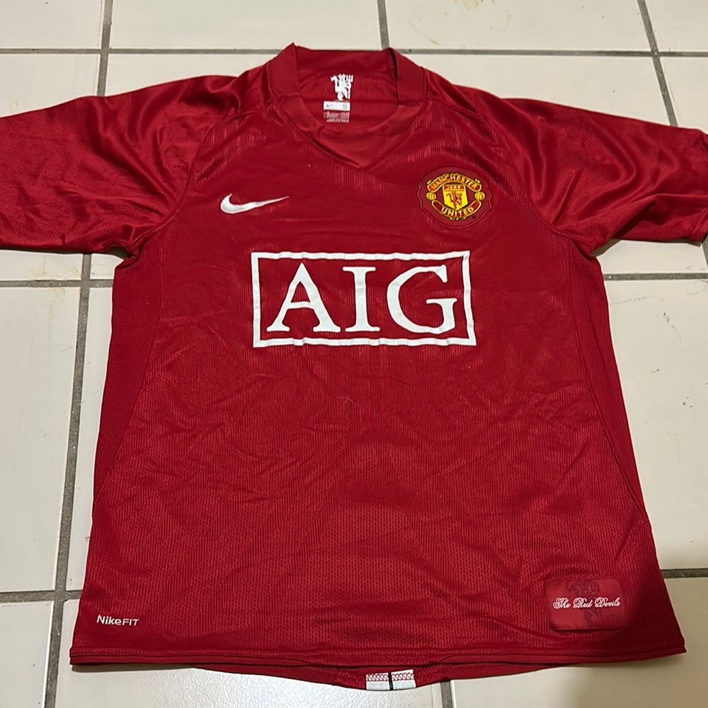 Nike Red Manchester United Football Shirt